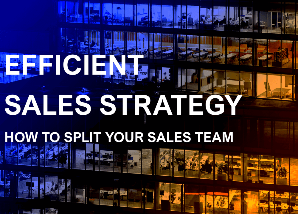 Efficient Sales Strategy How To Split Your Sales Team Banner